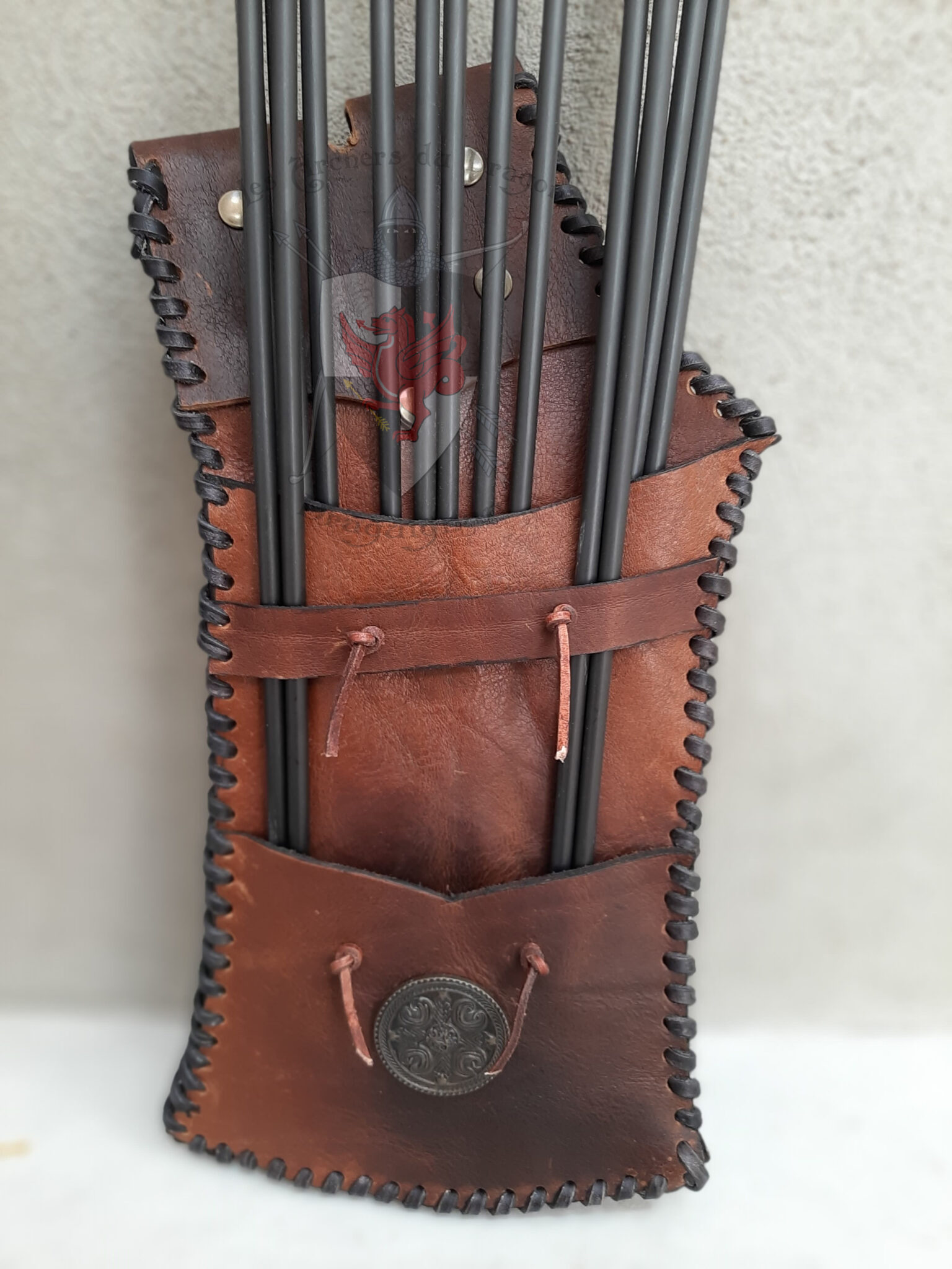 Ensemble Ancien De Flèches Tribales Africaines + Carquois En Cuir - Cameroun Du Nord - Art Ethnique
